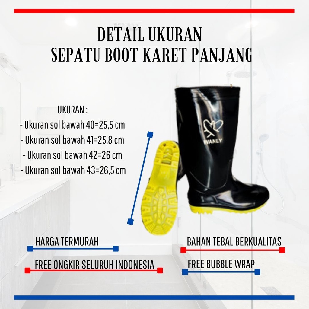 SEPATU BOOT/SEPATU BOOT KARET MURAH/SEPATU BOOT PANJANG/SEPATU BOOT TAHAN AIR/SEPATU BOOT PRIA MURAH