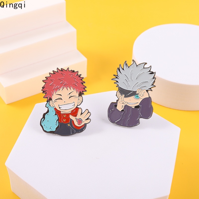 Bros Pin Enamel Desain Kartun Jujutsu Kaisen Itadori Yuji Gojo Satoru Untuk Hadiah