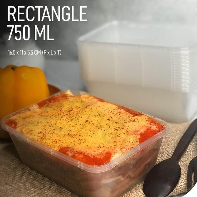 Thinwall Rectangle 750ml / Kotak 750ml / Tempat Makan / Kotak Plastik -- PROMOOO MURAH