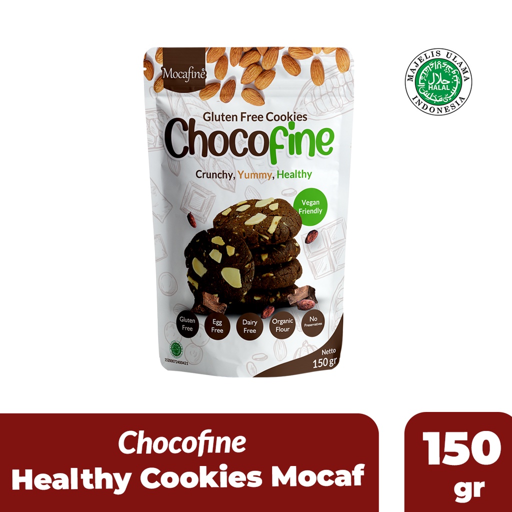 Chocofine Healthy Cookies - Gluten Free - Egg Free - Dairy Free - 150 Gr Shopee Indonesia