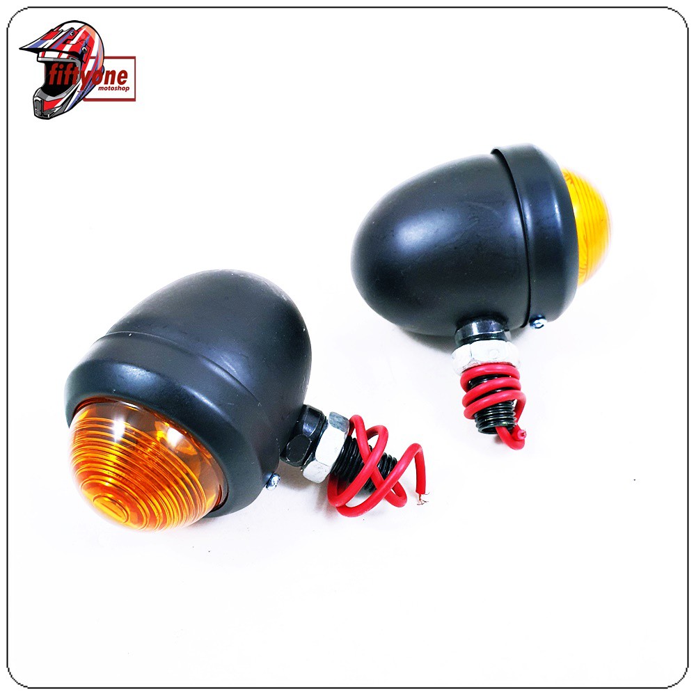 Lampu Sein CB Besar Hitam Motor Klasik Japan Style Dll Variasi