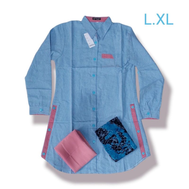 tunik santri /baju santri /atasan santri baju set santri