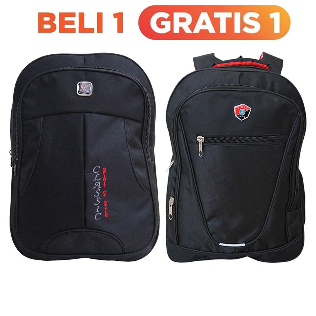 BELI 1 GRATIS 1 - BACKPACK RODERICK CLASSIC FREE TAS RANSEL GRIFFIN SILVER TAS PUNGGUNG LAPTOP KEREN