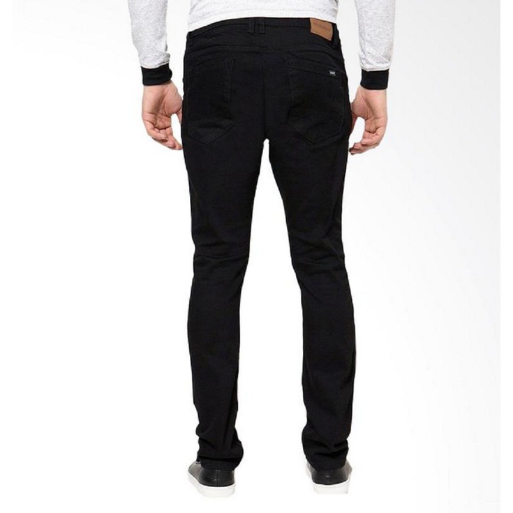 celana jeans hitam skinny / slimfit panjang pria - DC - Levis - Lois -