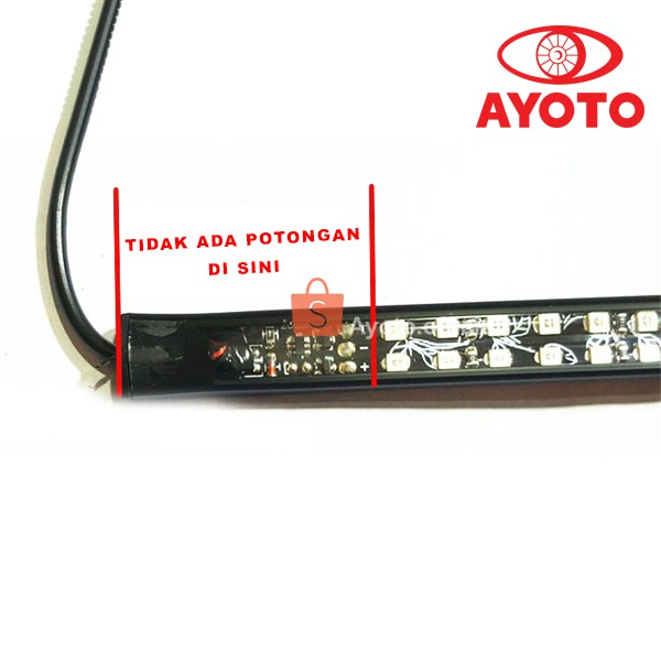 Lampu LED Strip 12 volt motor indikator Lampu Rem dan Sein Sen