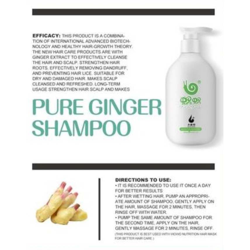 Hadir Wowo Pure Ginger Hair Shampoo Terlaris Shopee Indonesia