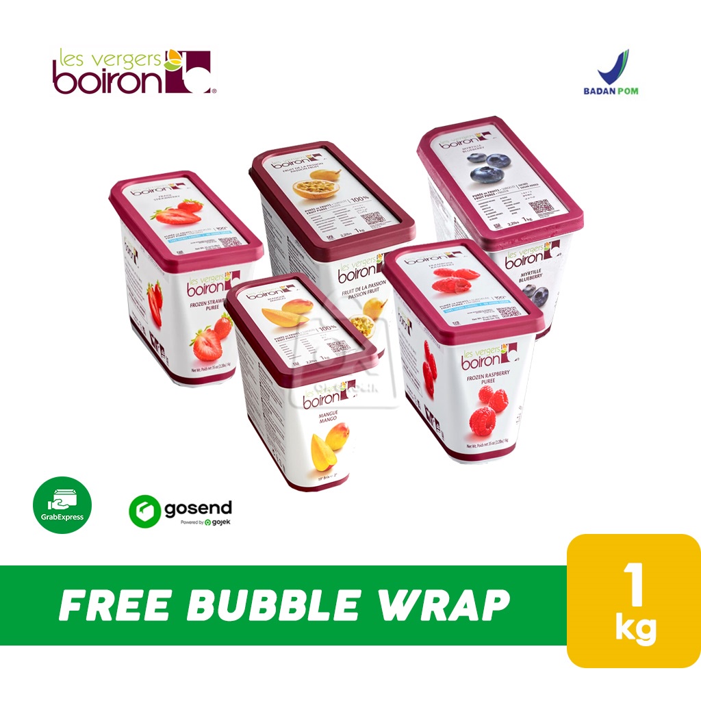 

Boiron Puree Fruit Strawberry/ Blueberry/ Passion Fruit/ Mango/ Rasberry 1kg (KHUSUS INSTANT)