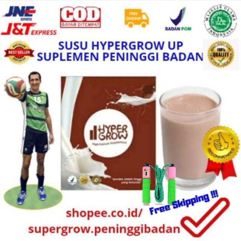 Susu Hypergrow up - suplemen Hyper grow penambah tinggi badan alami