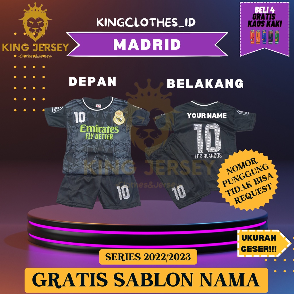 JERSEY BOLA MADRID UNTUK ANAK ANAK 0-15 TAHUN KEATAS