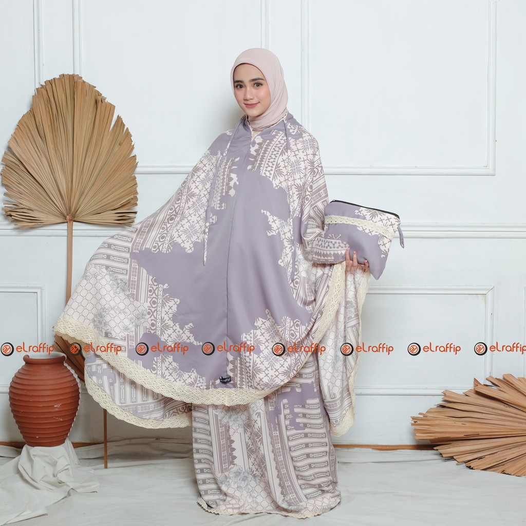 Mukena Dewasa Satin Motif Printing 2in1 MedinaSeries