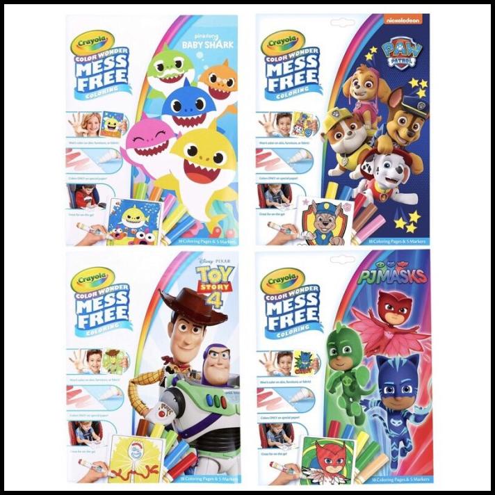 

Crayola Color Wonder Mess Free Coloring Baby Shark, Paw Pat