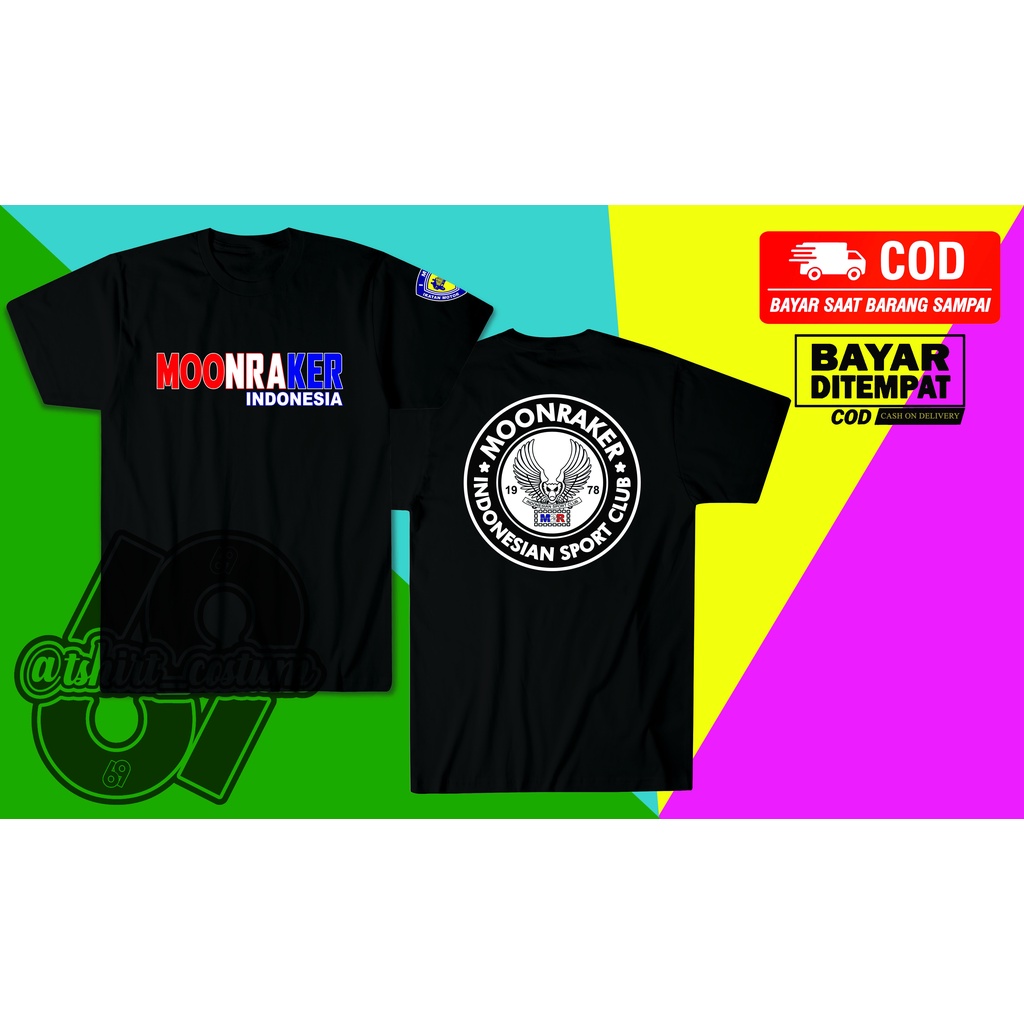 Kaos Distro Moonraker Indonesia Unisex Baju Kaos Moonraker Terbaru.