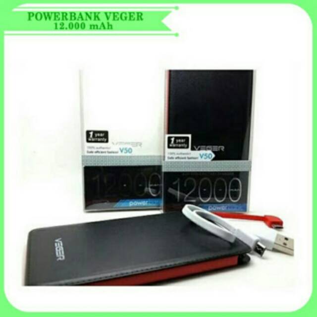 POWER BANK VEGER ORIGINAL 12000MAH POWERBANK