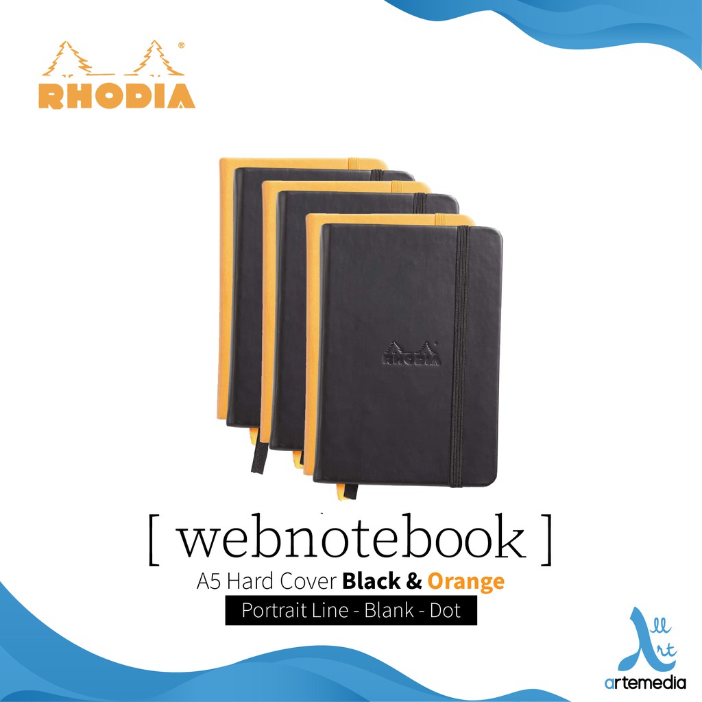 

Rhodia Webnotebook A5 Portrait Hard Cover Notebook