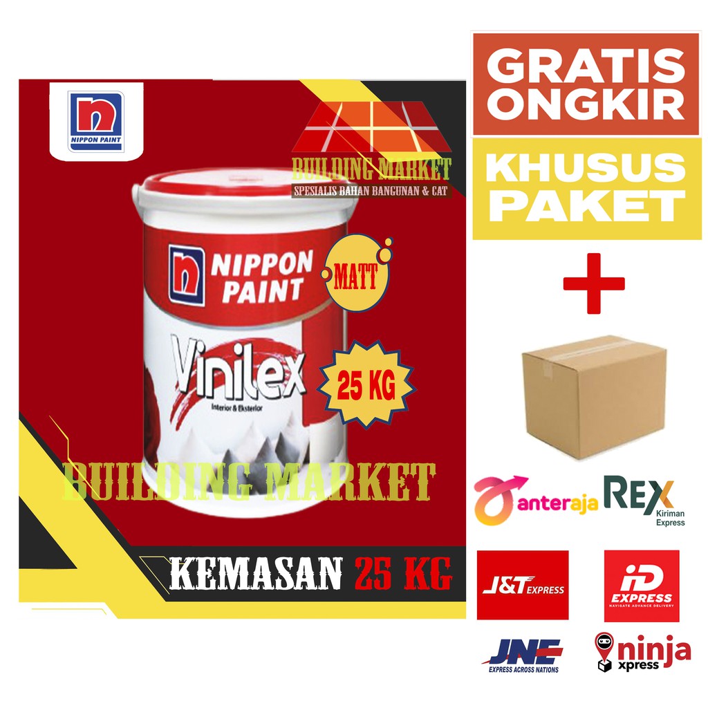 CAT VINILEX NIPPON PAINT CAT TEMBOK VINILEX INTERIOR 25 KG PAKET