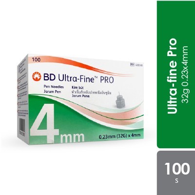 Jarum Insulin BD Ultra-Fine PRO 32G x 4mm (0.23mm) / BD UltraFine isi 100's