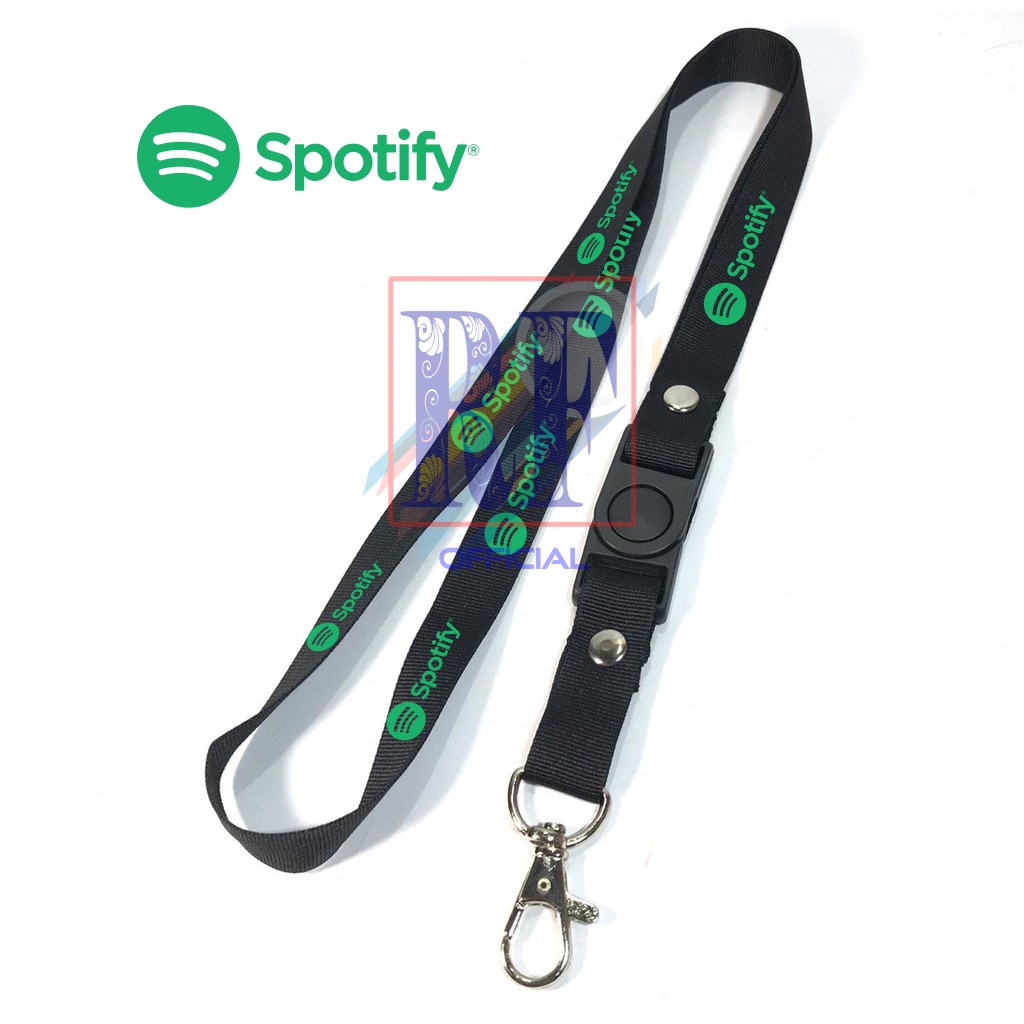 

Gantungan kunci SPOTIFY MUSIC APLIKASI tali lanyard band gantungan leher id card name tag