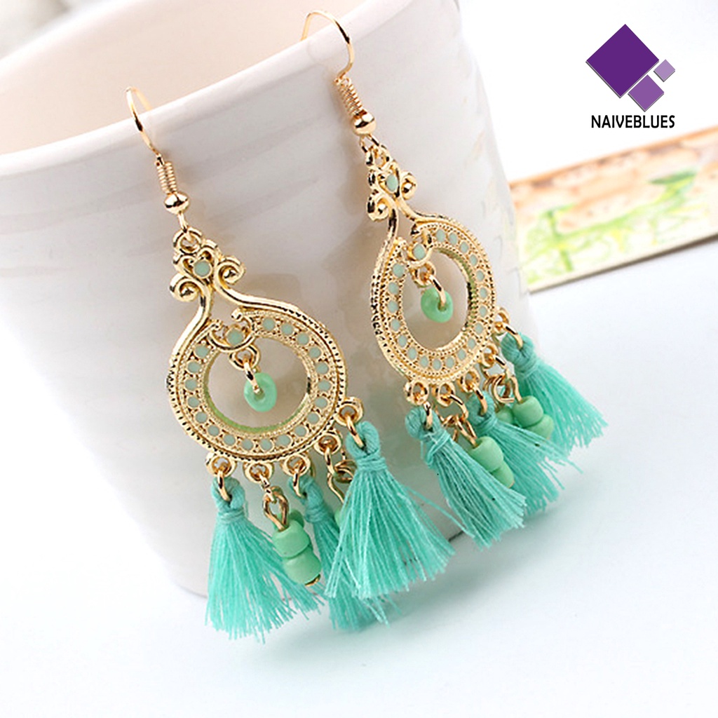 Anting Kait Juntai Bahan Alloy Gaya Bohemian Untuk Wanita