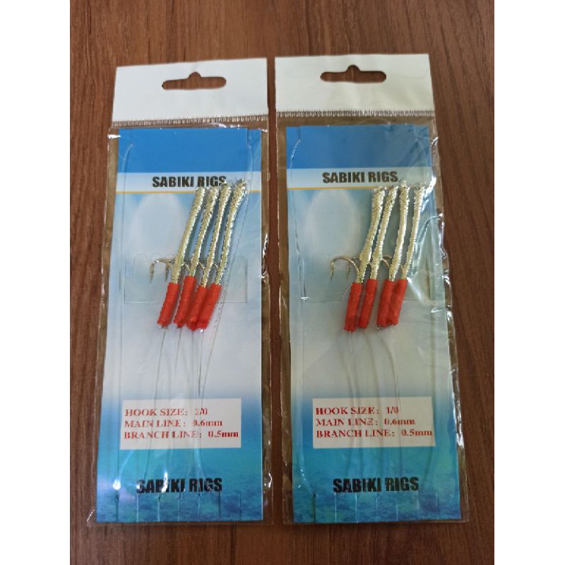 UMPAN PANCING IKAN TEMBANG TONGKOL BABY GT LURE KOTREKAN SABIKI RIGS SIZE #1/0 SLG