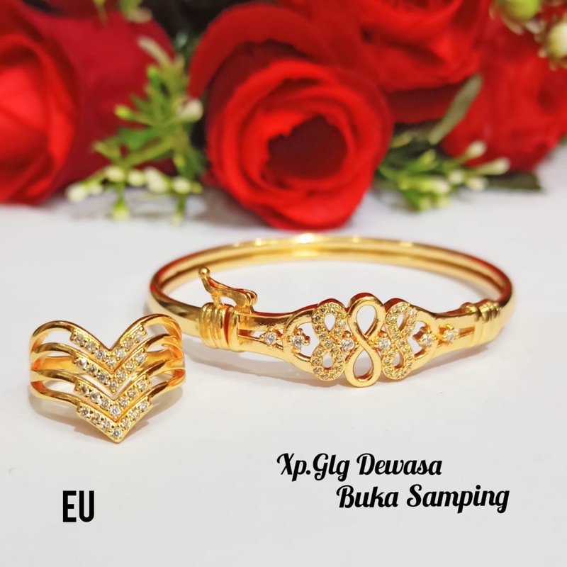 Gelang Titanium, Bangkok Dewasa FREE Cincin permata variasi motif perhiasan emas korea,tidak karat, COD