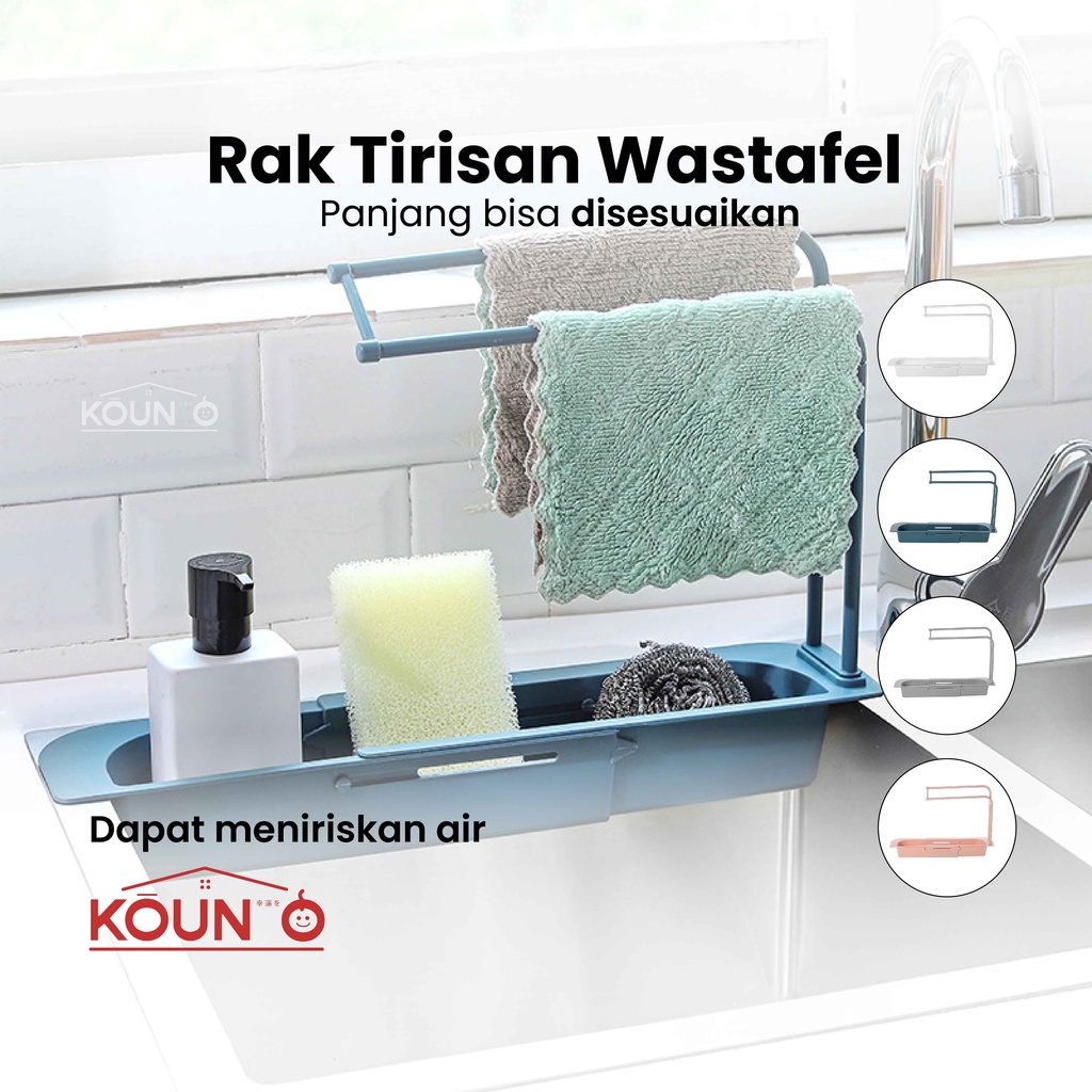 Tempat Spon Rak Cuci Piring Tirisan Wastafel Gantungan Kain Lap Dapur Sabun Kitchen Sponge Rag Rack