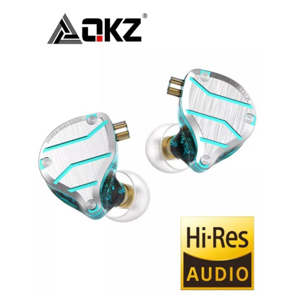 QKZ ZXN with Mic Basshead Hifi In Ear Earphone CNC High Quality Alt CCA C10 Pro C12 KZ ZS10 Pro ZSX EDX ZSN Pro-Cyan