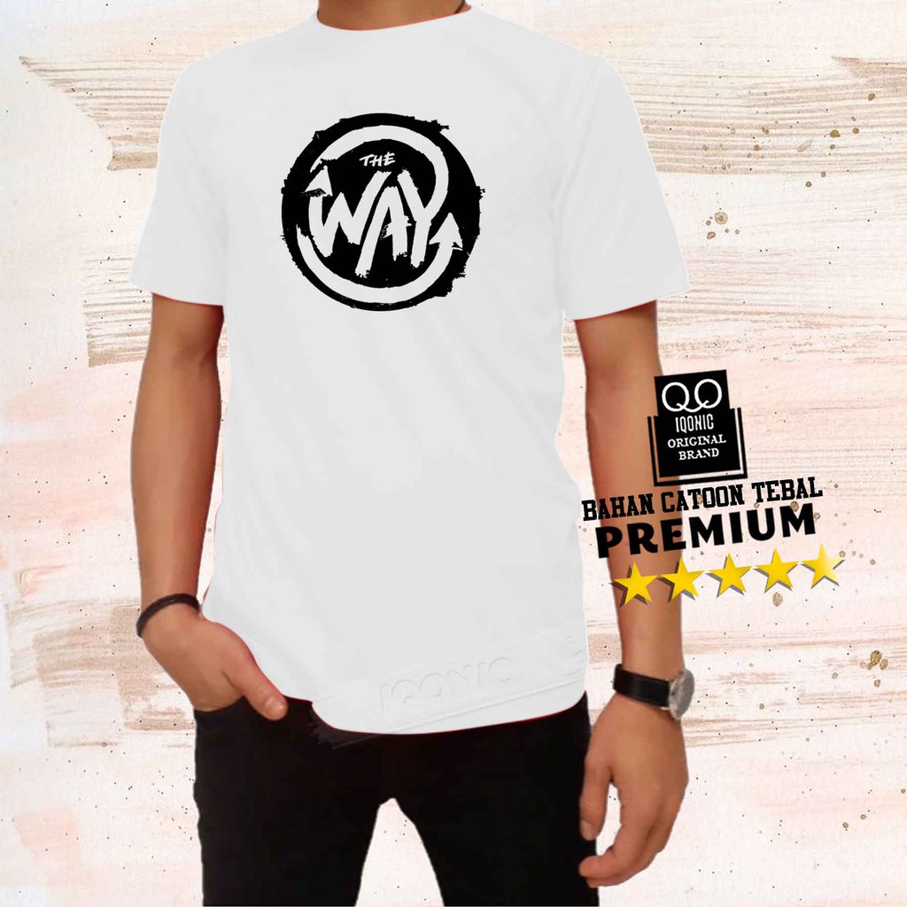 Brother Store Kaos Distro Pria - KAOS COWOK - The Way Circel Text Hitam Premium