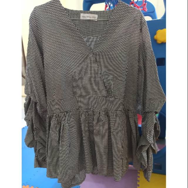 Baju blouse lengan balon wanita