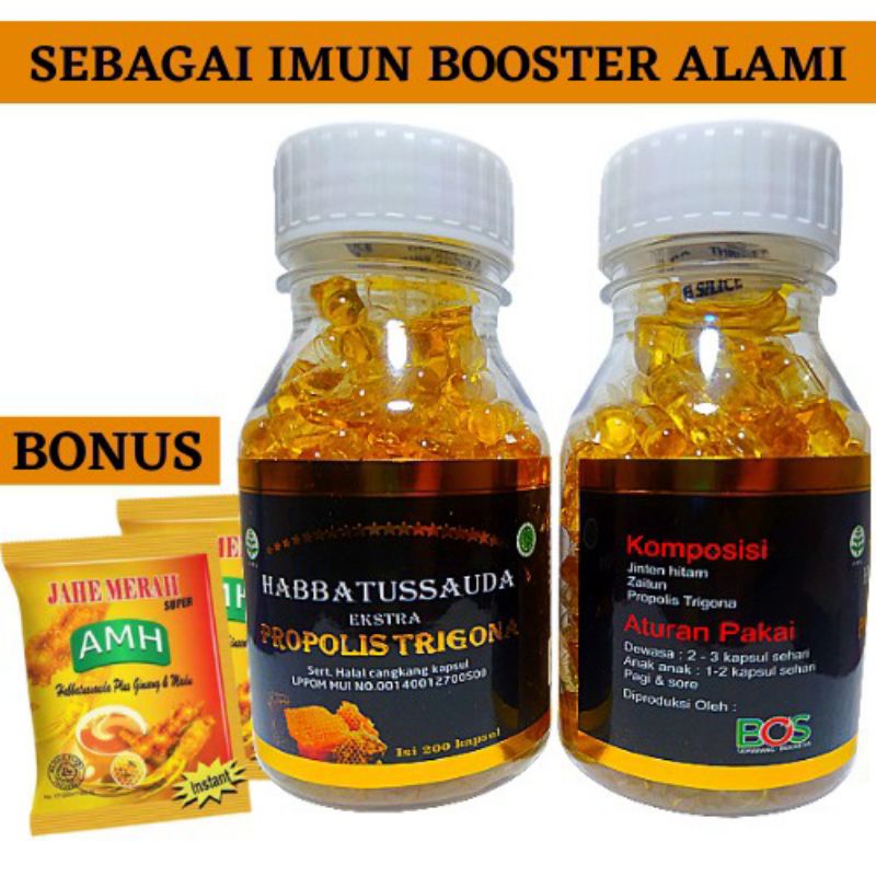 

Habbatussauda extra propolis Trigona / Isi 200 kaps / Jinten hitam + /