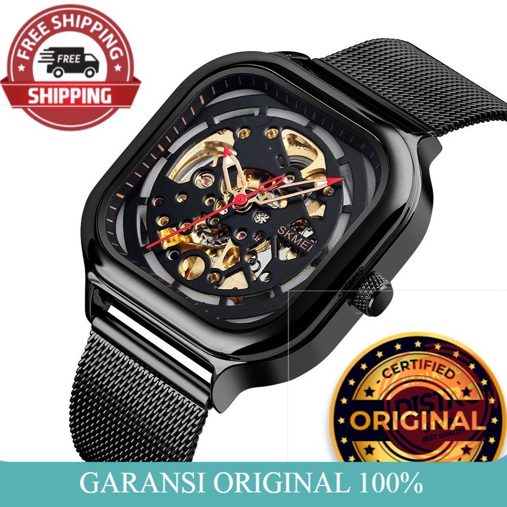 Jam Tangan Pria MATIC  SKMEI 9184 ORIGINAL Jam Tangan Pria Rantai Pasir Automatic Watch