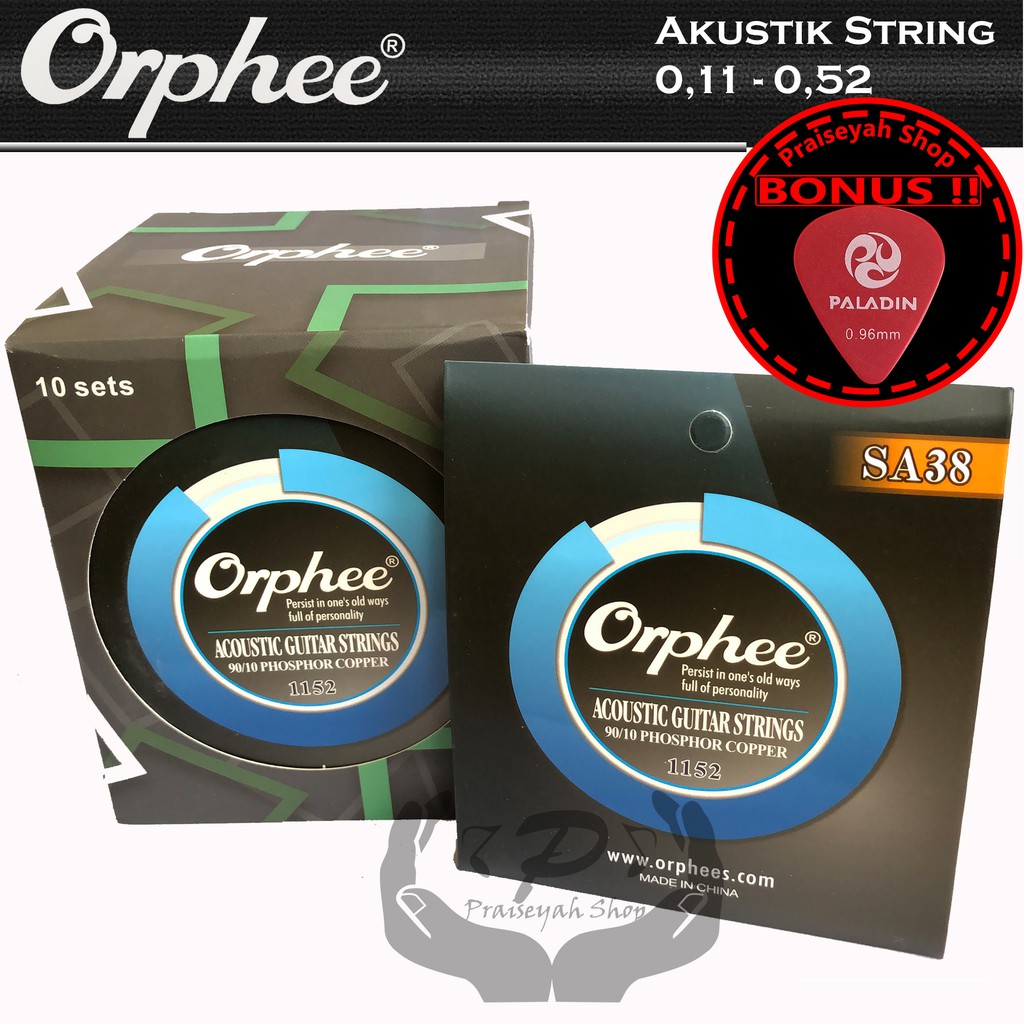 Senar Gitar Akustik String 0,11 Orphee SA38 Phosphor Copper SA 38