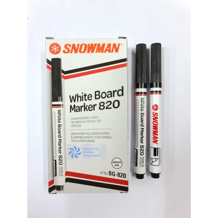 

BG-820 Spidol White Board Snowman BG820 / WB820 - Hitam RJT