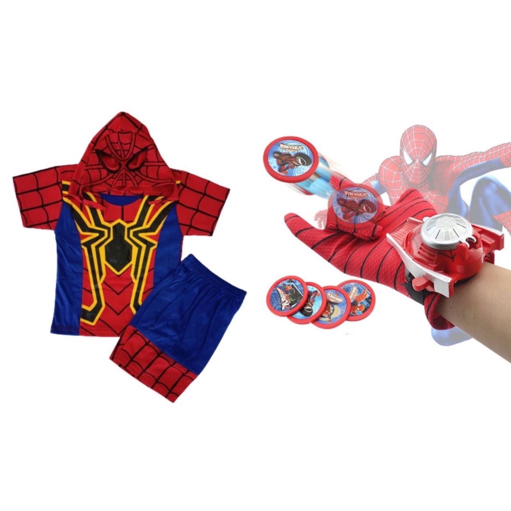 STELAN SPIDERMEN ANAK ADA TOPENG DAN DAPAT SARUNG TANGAN