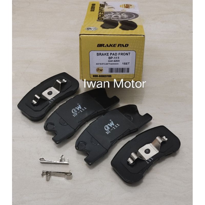 Kampas Rem Depan Toyota AGYA Matic / AYLA Matic / Datsun Go