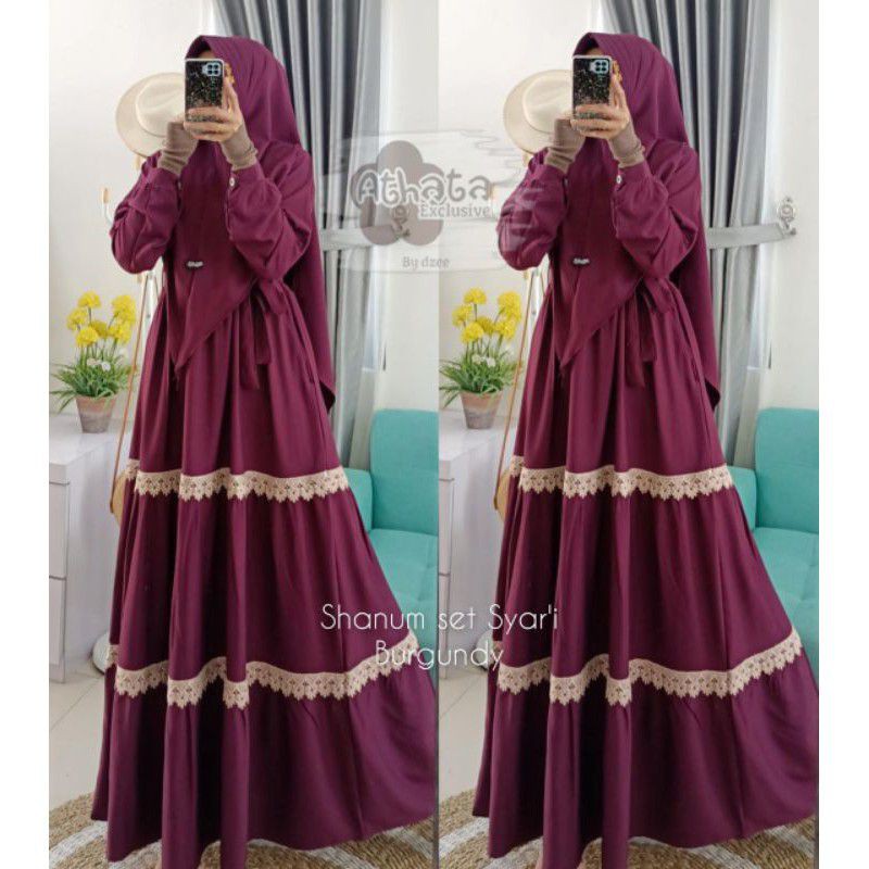 Shanum SET ORI by Athata,gamis muslim original