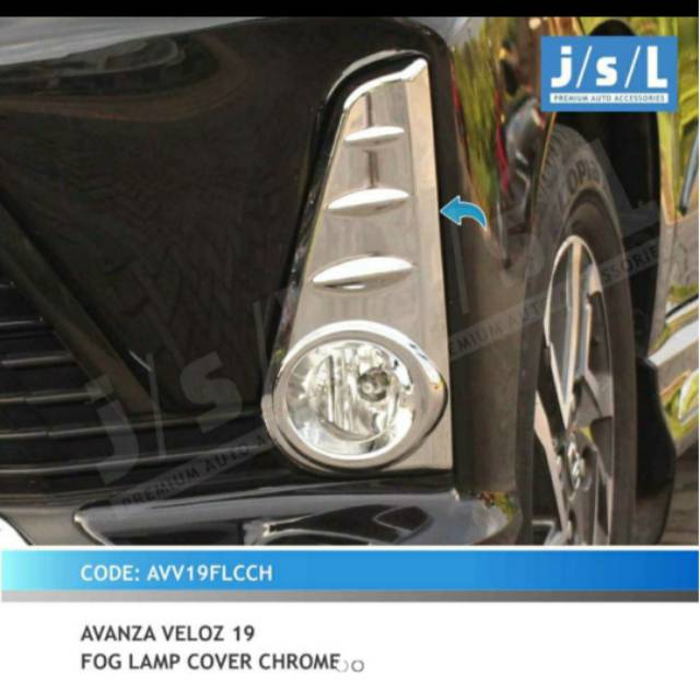 Cover foglamp Avanza Veloz 2019 chrome jsl