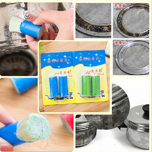 sikat pembersih karat gosong pada panci / Metal brush
