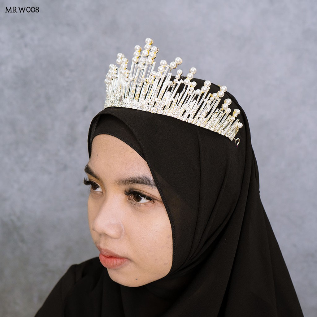 [STOCK TERBATAS] MAHKOTA HIJAB EXCLUSIVE FASHION WANITA SILVER MRW008