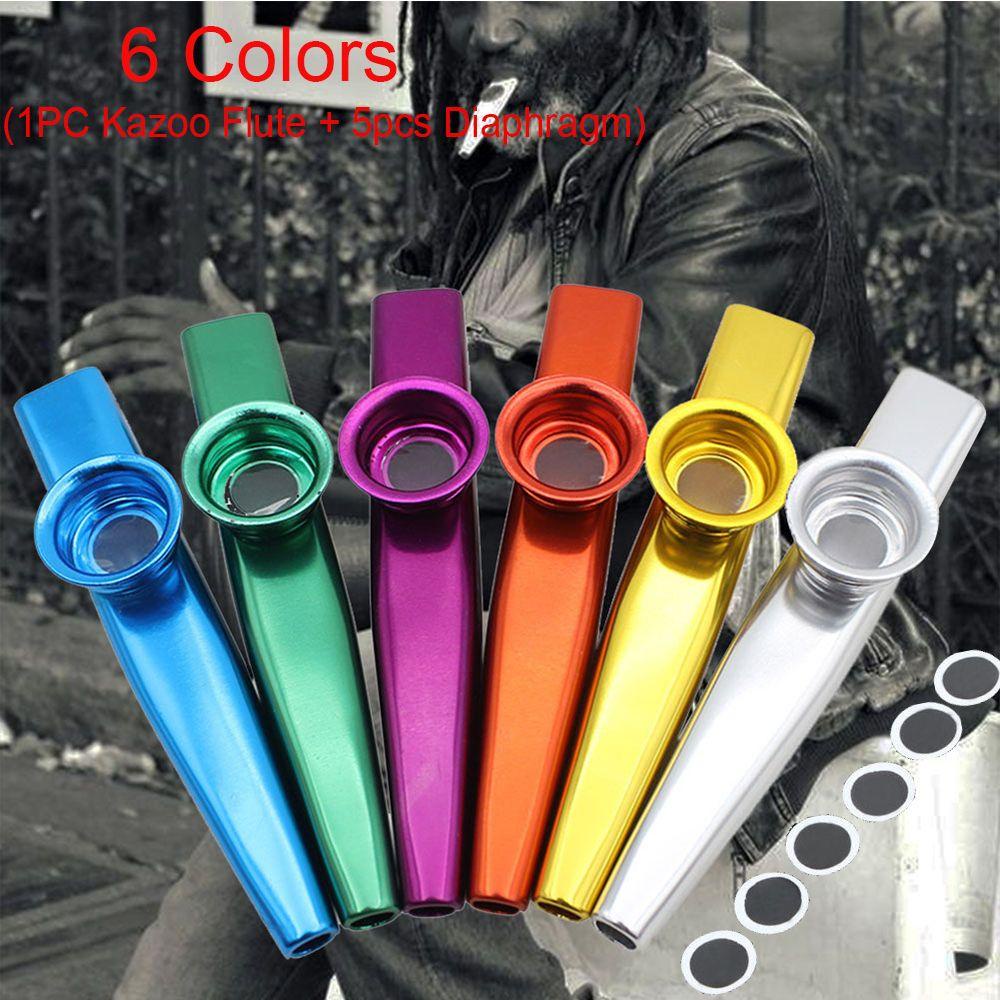 Suyo Kazoo Flute Bahan Metal Warna Silver Untuk Hadiah Anak