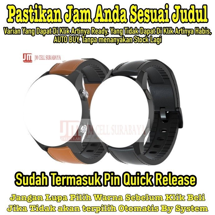 Tali Jam Tangan Strap Zeblaze GTR - Hybrid Rubber Kulit