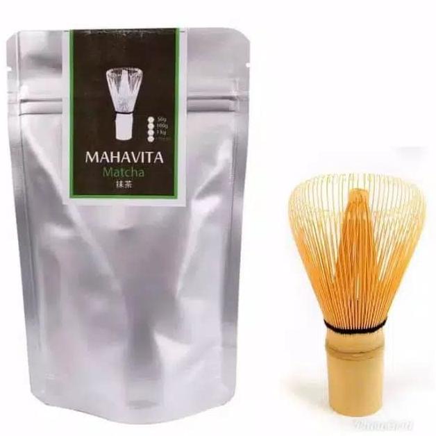 

[ COD ] Matcha 100g bubuk teh hijau + Chasen adukan bambu paket duo NEW Kode 74