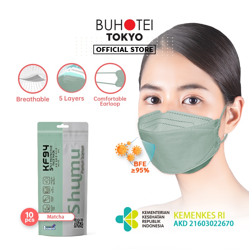 BUHOTEI Disposable Masker wajah EVO Earloop Face Mask Kesehatan masker medis-6