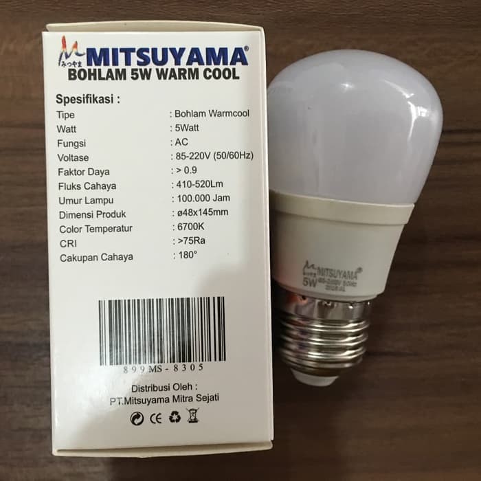 Lampu LED Kuning 5W Warm White Cool Asli 5 Watt MS8305 Mitsuyama