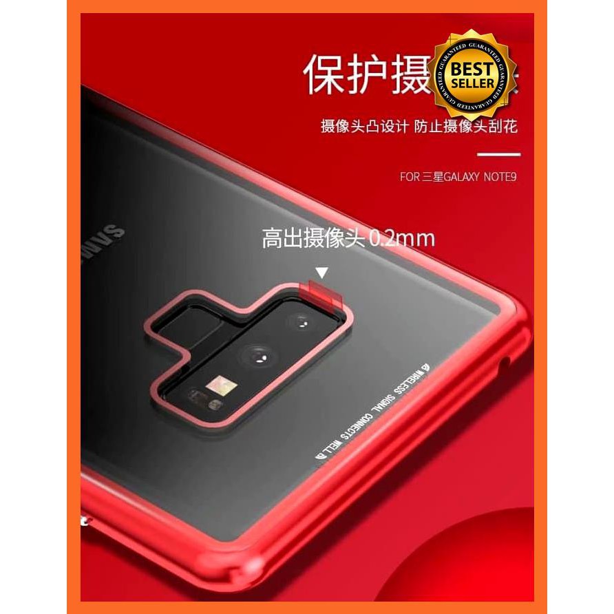 Luphie Magneto Samsung Galaxy Note 9 Magnetic Tempered Glass Case - Hitam