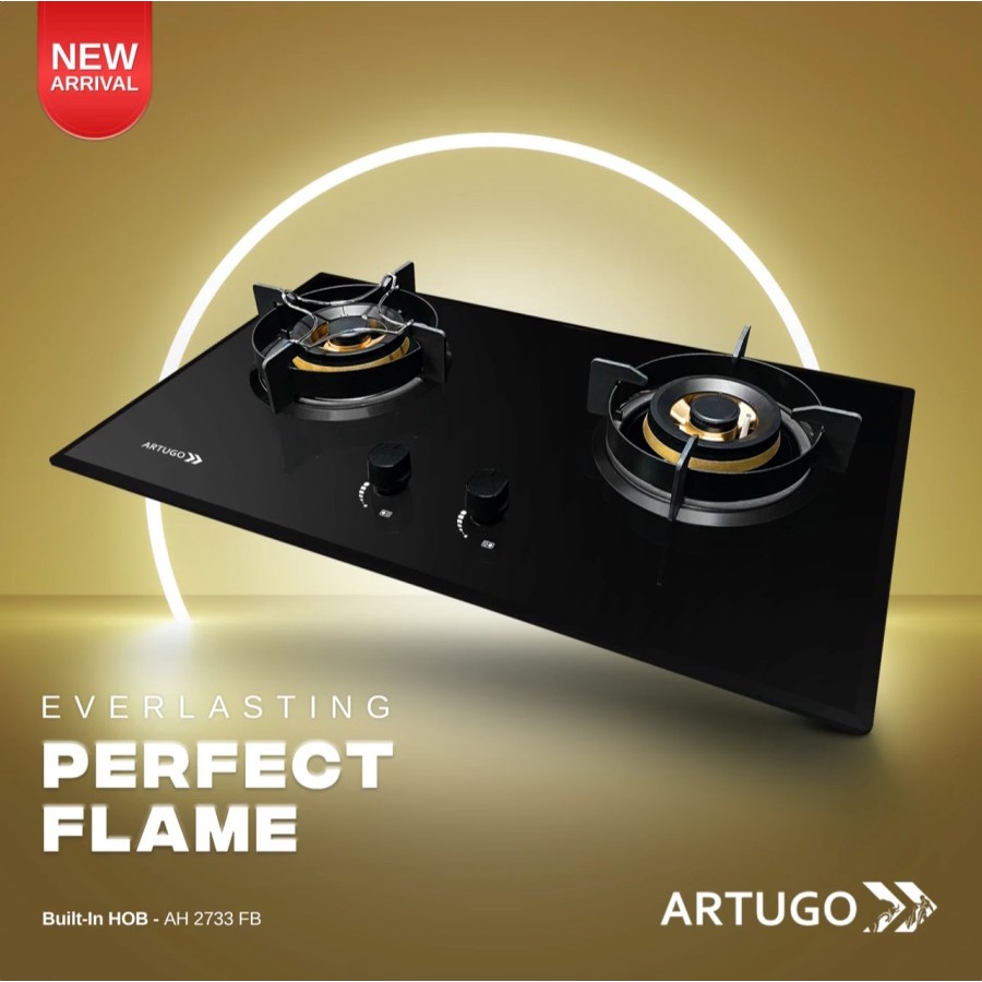 Artugo Built In Glass Gas Hob/Kompor Tanam AH 2733 FB Panjang 78 cm