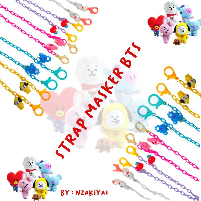 Tali Masker BT21/ Kalung Masker BT21 KPOP BTS Mask Strap Korea / Lanyard BT21 / Tali Polos