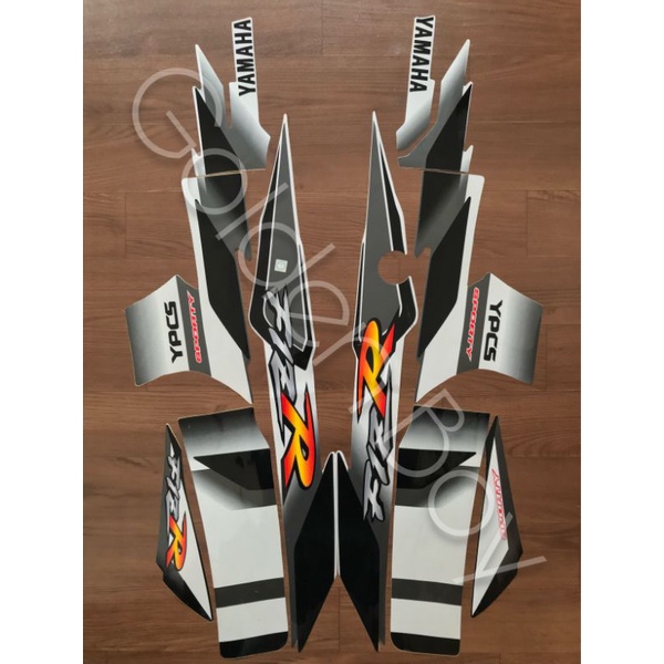striping / sticker lis body Yamaha fizr / f1zr / fiz r 2002 2003 grafis hitam putih Striping fiz r 2