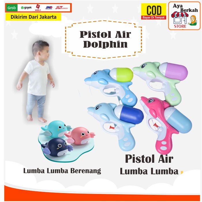 Pistol air Mainan Mandi Ikan Bergerak Dolphin Lumba Lumba Lumba-lumba Baby Bath Toys Anak Bayi