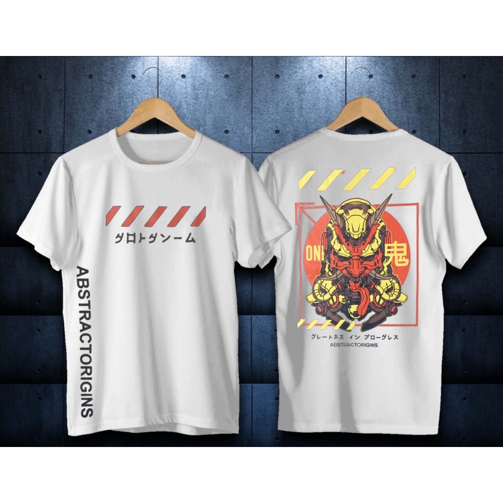 Oni Samurai Kaos Bergambar Kekinian Baju Kaos Distro Premium Lengan Pendek Kaos Murah Pria Atasan Unisex