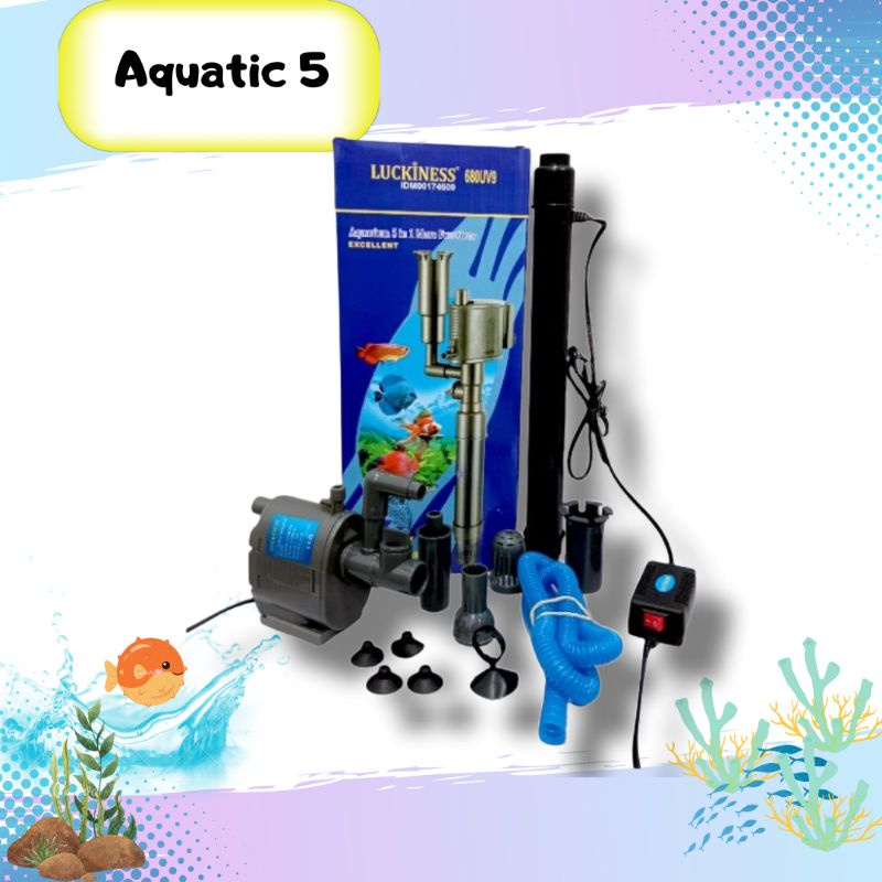 Mesin Pompa Aquarium+Lampu UV LUCKINESS 680